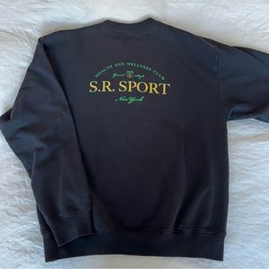 Barely worn, like new, Sporty & Rich S. R. Sport Crewneck, black, Size M